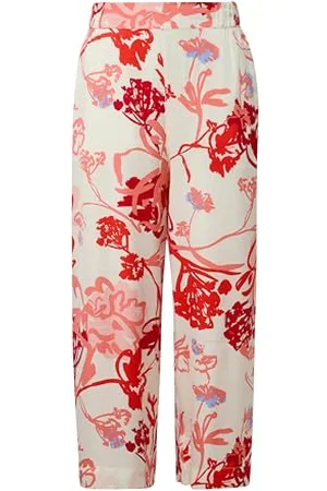 QS by s.Oliver Damen 2145101 Satin Hose Regularular Fit, Wide Leg, , 46