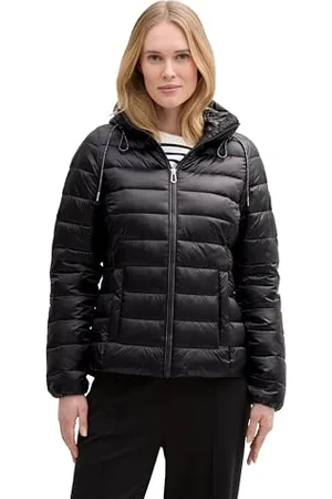 TOM TAILOR Hybrid Steppjacke mit Kapuze, sand stone beige, M
