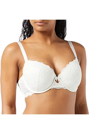 Dorina Damen Celine Leicht Gepolsterter Demi-BH – Bügel-BHs mit Geformten Cups, Florales Spitzendesign und Stützenden U-Rückenflügeln, , 95E