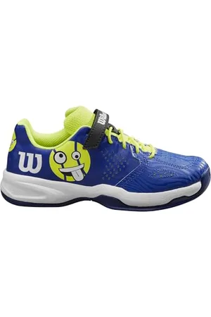 Wilson KAOS Emo Tennis Shoe, Bluing/Safety Yellow/White, 28 EU
