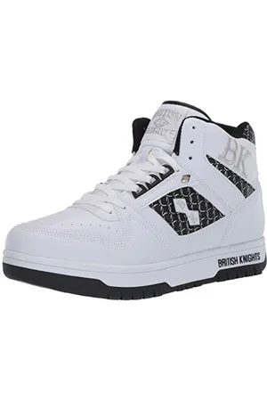British Knights Herren Kings Sl Sneakers Sneaker, Weiß/Schwarz/Silber, 44 EU
