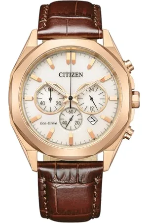 Citizen Herren Analog Quarz Uhr mit Leder Armband CA4593-15A