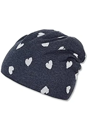 Sterntaler Baby-Mädchen Slouch-Beanie Herzchen Mütze, Blau Mel, 53