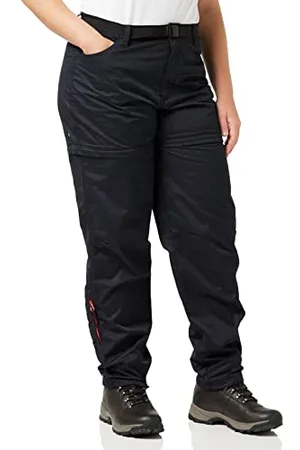 Wrangler All Terrain Gear Womens PACKABLE ZIPOFF PANT, Black, W33 / L30