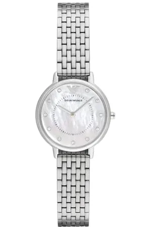 Emporio Armani Uhr für Damen , Zweizeiger Uhrwerk, 28mm na Edelstahlgehäuse mit Edelstahlarmband, AR2511