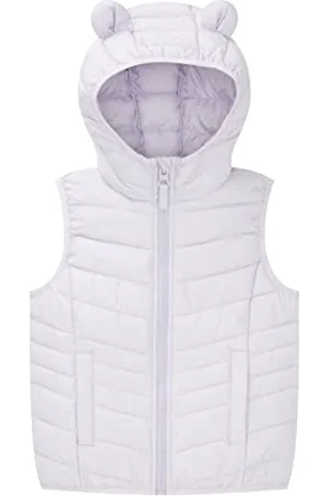 TOM TAILOR Mädchen Kinder Lightweight Steppweste mit Ohren 1035752, Lila, 92-98