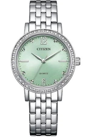 Citizen Damen Analog Quarz Uhr mit Edelstahl Armband EL3100-55X