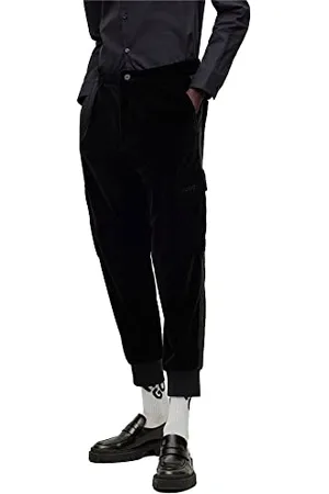 HUGO BOSS Herren Glavin231F1 Slim-Fit Cargohose mit Seitenstreifen Schwarz 110