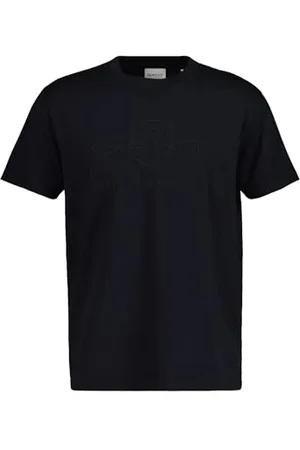 GANT Herren REG Tonal Shield SS T-Shirt, Black, 4XL
