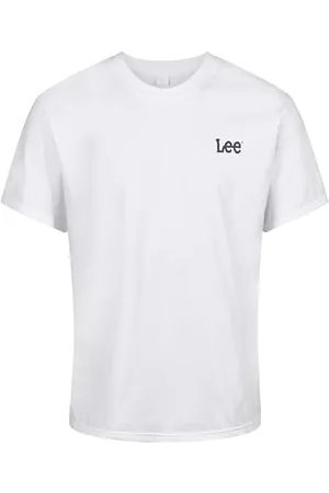 Lee Herren Mens Cotton T Shirt Standard Fit T-Shirt, White