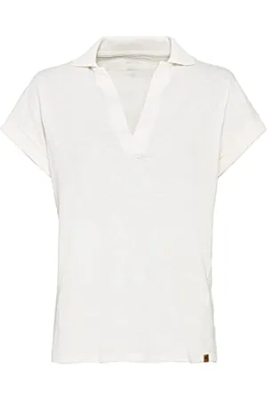 Camel Active Damen Knopfloses Poloshirt aus Organic Cotton Womenswear-XS