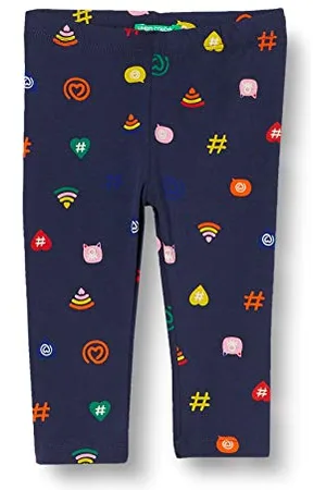 Benetton (Z6ERJ) Mädchen Leggings, Blau 60y, 82