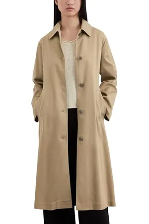 Marc O’ Polo Marc OߴPolo Damen Trenchcoat mit Kentkragen Relaxed Fit, Beige (Summer Sand), 40