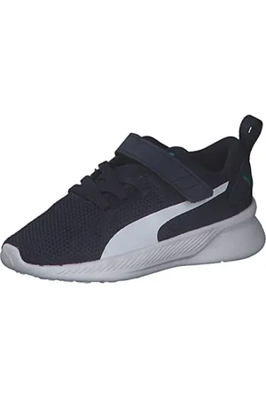 PUMA Unisex Baby Flyer Runner V Inf Sneaker, Peacoat White-Deep Aqua, 20 EU