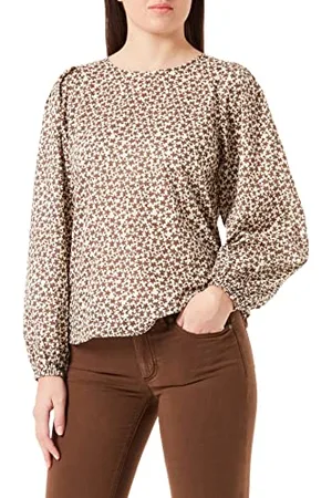Marc O’ Polo Damen 208149142531 Bluse, Braun Multi, 38