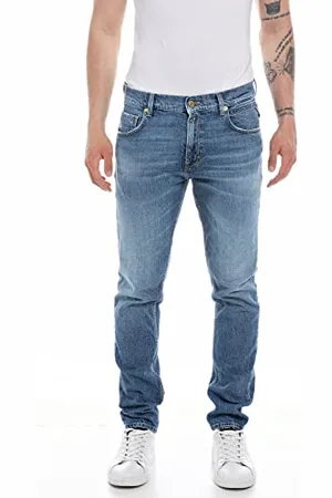 Replay Herren Jeans Mickym Slim-Fit, (Blau), 28W / 30L