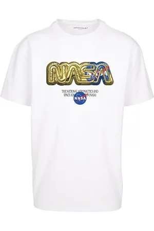 Mister Tee Unisex MT2739-Nasa HQ Oversize Tee T-Shirt, White, M