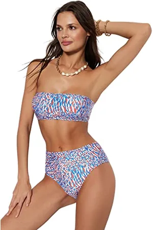 Trendyol Damen Bikini-Set mit Tiermuster Bademode, , 42