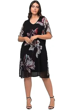 Ulla Popken Damen Print Kleider, , 54-56