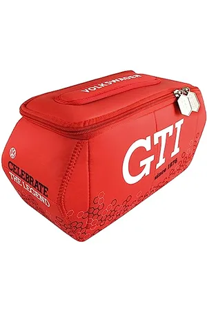 Brisa VW Collection - Volkswagen Neopren-Universal-Kosmetik-Kultur-Reise-Apotheke-Tasche im Golf GTI Design (Hexagon/ /Groß)