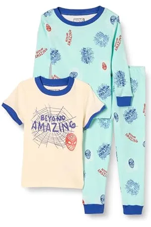 Amazon Marvel Jungen Eng Anliegende Schlafanzugsets, 3-Teilig, , 6-7 Jahre