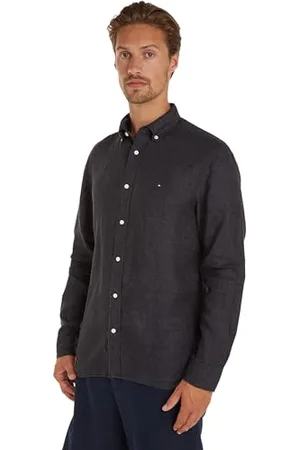 Tommy Hilfiger Herren Hemd Leinenhemd, , S