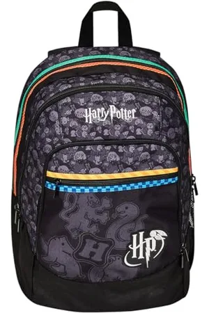 7 for all Mankind Harry Potter WIZARDING WORLD Schulrucksack Doppelfach - Trinkflaschenhalter, Schulrucksack für Kinder - Maxi Fassungsvermögen, , Taglia unica, Rucksack Backpacks