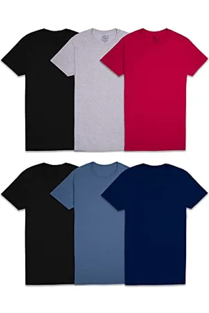 Fruit Of The Loom Herren Undershirts, Moisture Wicking & Tag Free, Short Sleeve Crew T-Shirt, , 3X-Groß (6er Pack)