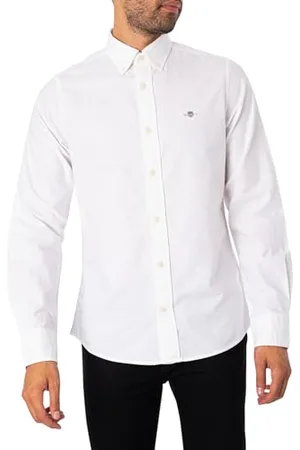 GANT Herren Slim Oxford Shirt Klassisches Hemd, White, S