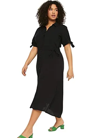 Trendyol Damen Maxi Standard Regular Plus Size Kleid, , 44 Große Größen EU