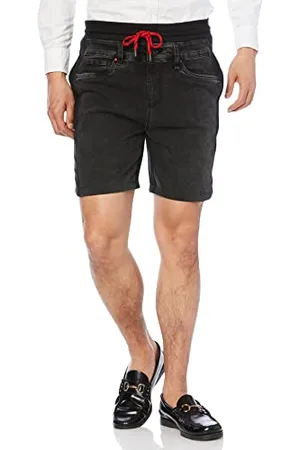 Desigual Mens Denim_Peter Shorts, Black, 36