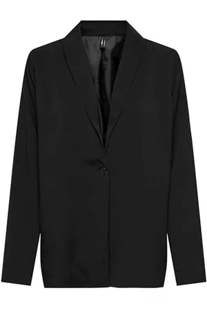 ONLY Damen Onlnova Life Vis L/S Pimo Solid Blazer, Black, XL