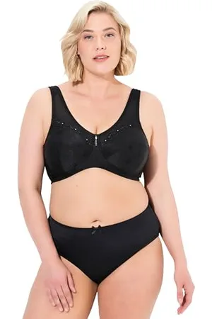 Ulla Popken Damen Entlastungs-BH Kelly, Ohne Bügel, Spitze, , 110F EU