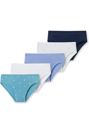 Schiesser Mädchen 5 Pack Slips Unterhosen-95/5 Organic Bio Baumwolle-Größe 140 Unterwäsche, , 92