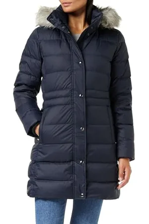 Tommy Hilfiger Damen Daunenjacke Mantel Tyra Down Coat WiTH Fur aus Entendaunen, , XXS