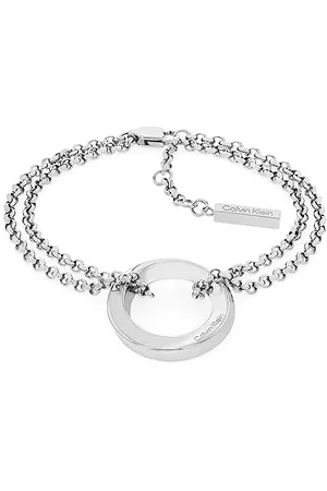 Calvin Klein Gliederarmband für Damen Kollektion TWISTED RING aus Edelstahl mit einem Charm - 35000336