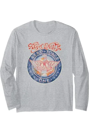 Aerosmith Vintage Aero Force One Eagle Music Band Kunstwerk Langarmshirt