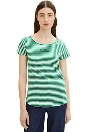 TOM TAILOR Damen 1036192 Basic T-Shirt mit Schriftzug, , 3XL