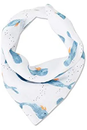 Angel Dear Bandana aus Bambus und Baumwolle mit doppelter Knopfleiste Wal 25x25x0.5 Balene