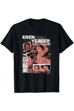 Attack on Titan Eren Yeager Japanese Manga Collage Portrait T-Shirt