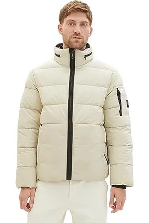 TOM TAILOR Herren Puffer-Jacke mit abnehmbarer Kapuze