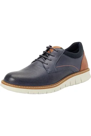 ARA Herren Leandro Sneaker, Blue,Cognac, 39 EU