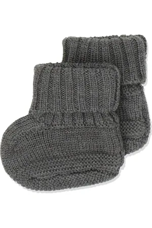NAME IT Baby-Jungen NBMWRILLA Wool Knit Slippers XXIII Socken, London Fog, 19W / 21L