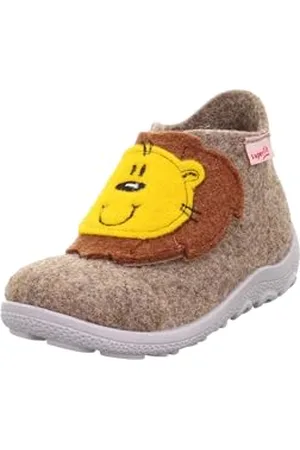 Superfit Jungen - Schuhe HAPPY Slipper, Modern, BEIGE/GRAU 4000, 25