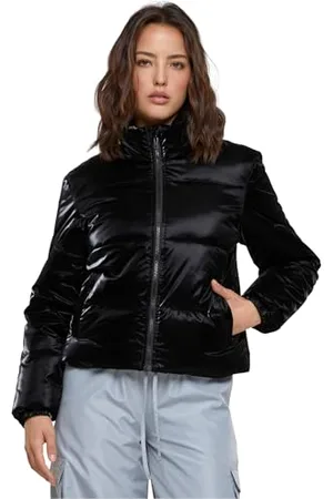 Urban classics Damen TB6146-Ladies Shark Skin Puffer Jacket Jacke, Black, L