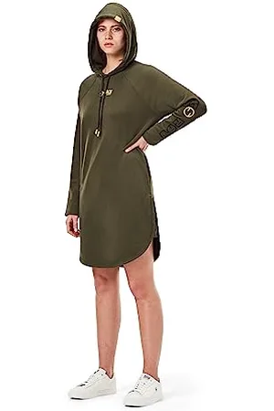 G-Star RAW Damen Sleeve Print Hooded Sweat Kleid, , XXS