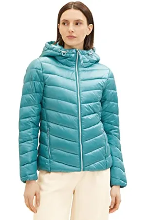 TOM TAILOR Damen 1036719 Lightweight Steppjacke mit Kapuze, 21178-ever Green, M
