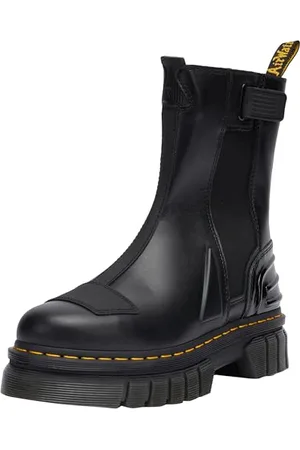 Dr. Martens Damen Audrick Chelsea Hi Boots, Black Nappa Lux & Black Ajax & Black Soft Patent Pu, 42 EU