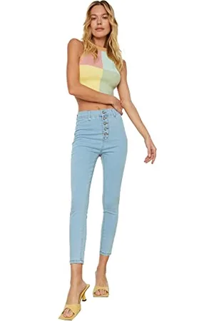 Trendyol Damen Jegging on the Light Front Jeans, , 42 EU
