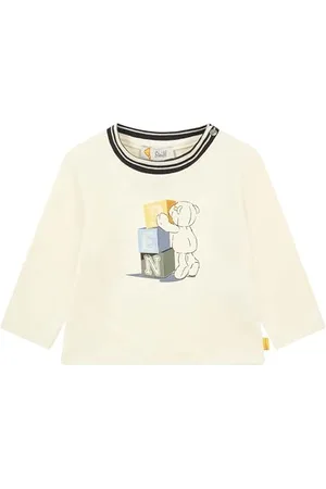 Steiff T-Shirt Langarm EU Größe 62 , Jungen Langarm-Shirt, Longsleeve für Babys, Sweatshirt langärmelig, Baby-Oberteil, ideales Basic Shirt, bequem und weich, waschmaschinenfest